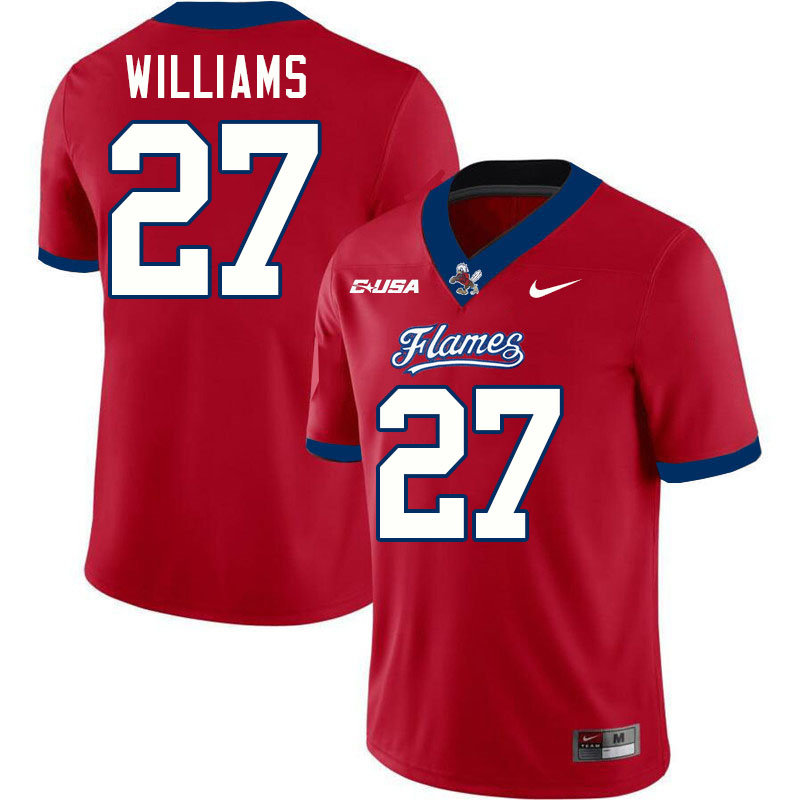 Liberty Flames #27 Brenton Williams College Football Jerseys Stitched-Red